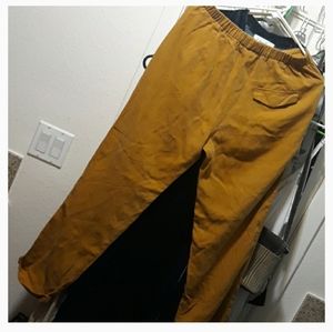 Zara Mustard Lyocel pants Small